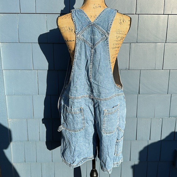 Cherokee blue denim shirt overalls XL NWOT cute boho - Picture 5 of 8